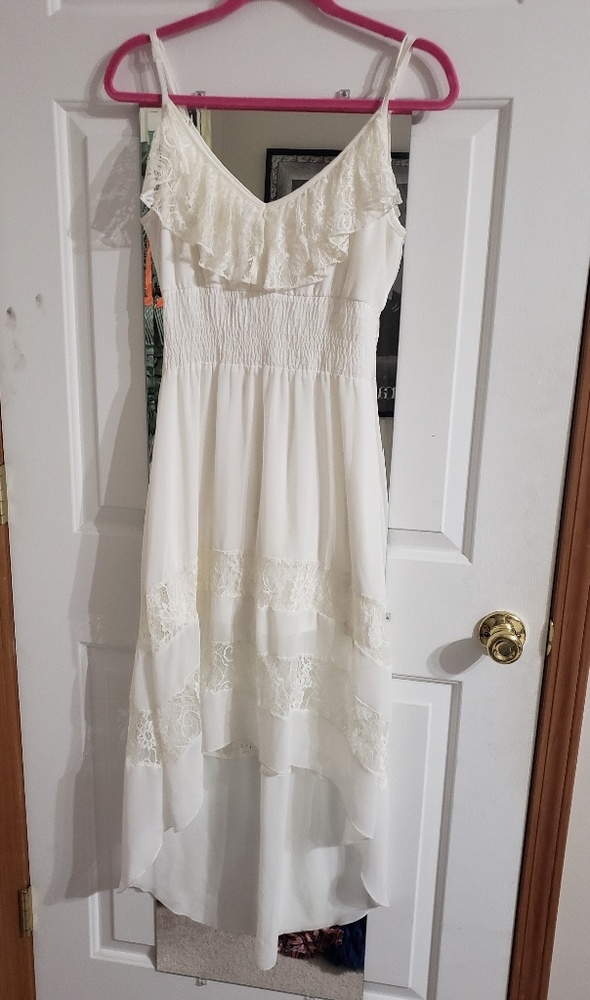 White High-Low Summer Dress